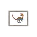 Picture of Colourful velociraptor  _GroupedProduct_Rectangle_Landscape_Mini_ _GroupedProduct_Rectangle_Landscape_Framed_Matted_