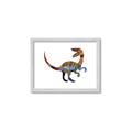 Picture of Colourful velociraptor  _GroupedProduct_Rectangle_Landscape_Mini_ _GroupedProduct_Rectangle_Landscape_Framed_Matted_