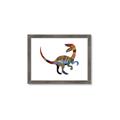 Picture of Colourful velociraptor  _GroupedProduct_Rectangle_Landscape_Mini_ _GroupedProduct_Rectangle_Landscape_Framed_Matted_