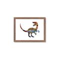 Picture of Colourful velociraptor  _GroupedProduct_Rectangle_Landscape_Mini_ _GroupedProduct_Rectangle_Landscape_Framed_Matted_