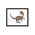 Picture of Colourful velociraptor  _GroupedProduct_Rectangle_Landscape_Mini_ _GroupedProduct_Rectangle_Landscape_Framed_Matted_