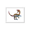 Picture of Colourful velociraptor  _GroupedProduct_Rectangle_Landscape_Mini_ _GroupedProduct_Rectangle_Landscape_Framed_Matted_