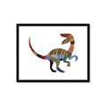 Picture of Colourful velociraptor  _GroupedProduct_Rectangle_Landscape_Mini_ _GroupedProduct_Rectangle_Landscape_Framed_Matted_
