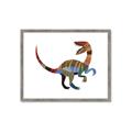 Picture of Colourful velociraptor  _GroupedProduct_Rectangle_Landscape_Mini_ _GroupedProduct_Rectangle_Landscape_Framed_Matted_