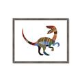 Picture of Colourful velociraptor  _GroupedProduct_Rectangle_Landscape_Mini_ _GroupedProduct_Rectangle_Landscape_Framed_Matted_