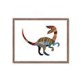 Picture of Colourful velociraptor  _GroupedProduct_Rectangle_Landscape_Mini_ _GroupedProduct_Rectangle_Landscape_Framed_Matted_