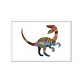 Picture of Colourful velociraptor  _GroupedProduct_Rectangle_Landscape_Mini_ _GroupedProduct_Rectangle_Landscape_Framed_Matted_