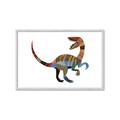 Picture of Colourful velociraptor  _GroupedProduct_Rectangle_Landscape_Mini_ _GroupedProduct_Rectangle_Landscape_Framed_Matted_
