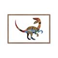 Picture of Colourful velociraptor  _GroupedProduct_Rectangle_Landscape_Mini_ _GroupedProduct_Rectangle_Landscape_Framed_Matted_