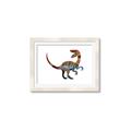Picture of Colourful velociraptor  _GroupedProduct_Rectangle_Landscape_Mini_ _GroupedProduct_Rectangle_Landscape_Framed_Matted_