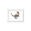 Picture of Colourful velociraptor  _GroupedProduct_Rectangle_Landscape_Mini_ _GroupedProduct_Rectangle_Landscape_Framed_Matted_