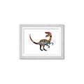 Picture of Colourful velociraptor  _GroupedProduct_Rectangle_Landscape_Mini_ _GroupedProduct_Rectangle_Landscape_Framed_Matted_