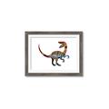 Picture of Colourful velociraptor  _GroupedProduct_Rectangle_Landscape_Mini_ _GroupedProduct_Rectangle_Landscape_Framed_Matted_