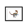 Picture of Colourful velociraptor  _GroupedProduct_Rectangle_Landscape_Mini_ _GroupedProduct_Rectangle_Landscape_Framed_Matted_