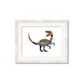 Picture of Colourful velociraptor  _GroupedProduct_Rectangle_Landscape_Mini_ _GroupedProduct_Rectangle_Landscape_Framed_Matted_