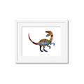Picture of Colourful velociraptor  _GroupedProduct_Rectangle_Landscape_Mini_ _GroupedProduct_Rectangle_Landscape_Framed_Matted_