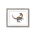 Picture of Colourful velociraptor  _GroupedProduct_Rectangle_Landscape_Mini_ _GroupedProduct_Rectangle_Landscape_Framed_Matted_