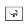 Picture of Colourful velociraptor  _GroupedProduct_Rectangle_Landscape_Mini_ _GroupedProduct_Rectangle_Landscape_Framed_Matted_