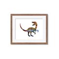 Picture of Colourful velociraptor  _GroupedProduct_Rectangle_Landscape_Mini_ _GroupedProduct_Rectangle_Landscape_Framed_Matted_