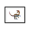 Picture of Colourful velociraptor  _GroupedProduct_Rectangle_Landscape_Mini_ _GroupedProduct_Rectangle_Landscape_Framed_Matted_