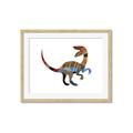 Picture of Colourful velociraptor  _GroupedProduct_Rectangle_Landscape_Mini_ _GroupedProduct_Rectangle_Landscape_Framed_Matted_
