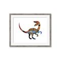 Picture of Colourful velociraptor  _GroupedProduct_Rectangle_Landscape_Mini_ _GroupedProduct_Rectangle_Landscape_Framed_Matted_