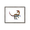 Picture of Colourful velociraptor  _GroupedProduct_Rectangle_Landscape_Mini_ _GroupedProduct_Rectangle_Landscape_Framed_Matted_