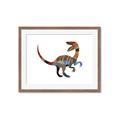 Picture of Colourful velociraptor  _GroupedProduct_Rectangle_Landscape_Mini_ _GroupedProduct_Rectangle_Landscape_Framed_Matted_