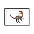 Picture of Colourful velociraptor  _GroupedProduct_Rectangle_Landscape_Mini_ _GroupedProduct_Rectangle_Landscape_Framed_Matted_