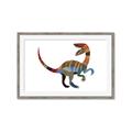 Picture of Colourful velociraptor  _GroupedProduct_Rectangle_Landscape_Mini_ _GroupedProduct_Rectangle_Landscape_Framed_Matted_