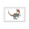 Picture of Colourful velociraptor  _GroupedProduct_Rectangle_Landscape_Mini_ _GroupedProduct_Rectangle_Landscape_Framed_Matted_