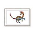 Picture of Colourful velociraptor  _GroupedProduct_Rectangle_Landscape_Mini_ _GroupedProduct_Rectangle_Landscape_Framed_Matted_