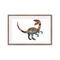 Picture of Colourful velociraptor  _GroupedProduct_Rectangle_Landscape_Mini_ _GroupedProduct_Rectangle_Landscape_Framed_Matted_