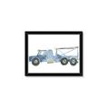 Picture of Blue Grader _GroupedProduct_Rectangle_Landscape_Mini_ _GroupedProduct_Rectangle_Landscape_Framed_Matted_