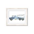 Picture of Blue Grader _GroupedProduct_Rectangle_Landscape_Mini_ _GroupedProduct_Rectangle_Landscape_Framed_Matted_