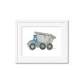 Picture of Blue Dump T _GroupedProduct_Rectangle_Landscape_Mini_ _GroupedProduct_Rectangle_Landscape_Framed_Matted_