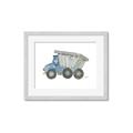 Picture of Blue Dump T _GroupedProduct_Rectangle_Landscape_Mini_ _GroupedProduct_Rectangle_Landscape_Framed_Matted_