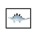 Picture of Pale Blue Stegosaurus _GroupedProduct_Rectangle_Landscape_Mini_ _GroupedProduct_Rectangle_Landscape_Framed_Matted_
