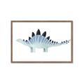 Picture of Pale Blue Stegosaurus _GroupedProduct_Rectangle_Landscape_Mini_ _GroupedProduct_Rectangle_Landscape_Framed_Matted_