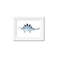 Picture of Pale Blue Stegosaurus _GroupedProduct_Rectangle_Landscape_Mini_ _GroupedProduct_Rectangle_Landscape_Framed_Matted_