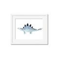 Picture of Pale Blue Stegosaurus _GroupedProduct_Rectangle_Landscape_Mini_ _GroupedProduct_Rectangle_Landscape_Framed_Matted_