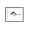 Picture of Pale Blue Stegosaurus _GroupedProduct_Rectangle_Landscape_Mini_ _GroupedProduct_Rectangle_Landscape_Framed_Matted_