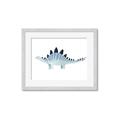 Picture of Pale Blue Stegosaurus _GroupedProduct_Rectangle_Landscape_Mini_ _GroupedProduct_Rectangle_Landscape_Framed_Matted_