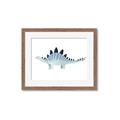 Picture of Pale Blue Stegosaurus _GroupedProduct_Rectangle_Landscape_Mini_ _GroupedProduct_Rectangle_Landscape_Framed_Matted_