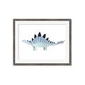 Picture of Pale Blue Stegosaurus _GroupedProduct_Rectangle_Landscape_Mini_ _GroupedProduct_Rectangle_Landscape_Framed_Matted_