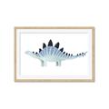 Picture of Pale Blue Stegosaurus _GroupedProduct_Rectangle_Landscape_Mini_ _GroupedProduct_Rectangle_Landscape_Framed_Matted_