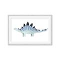 Picture of Pale Blue Stegosaurus _GroupedProduct_Rectangle_Landscape_Mini_ _GroupedProduct_Rectangle_Landscape_Framed_Matted_