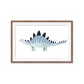 Picture of Pale Blue Stegosaurus _GroupedProduct_Rectangle_Landscape_Mini_ _GroupedProduct_Rectangle_Landscape_Framed_Matted_