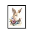Picture of Sweet Floral Bunny I _GroupedProduct_Rectangle_Portrait_Framed_Matted_