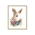 Picture of Sweet Floral Bunny I _GroupedProduct_Rectangle_Portrait_Framed_Matted_